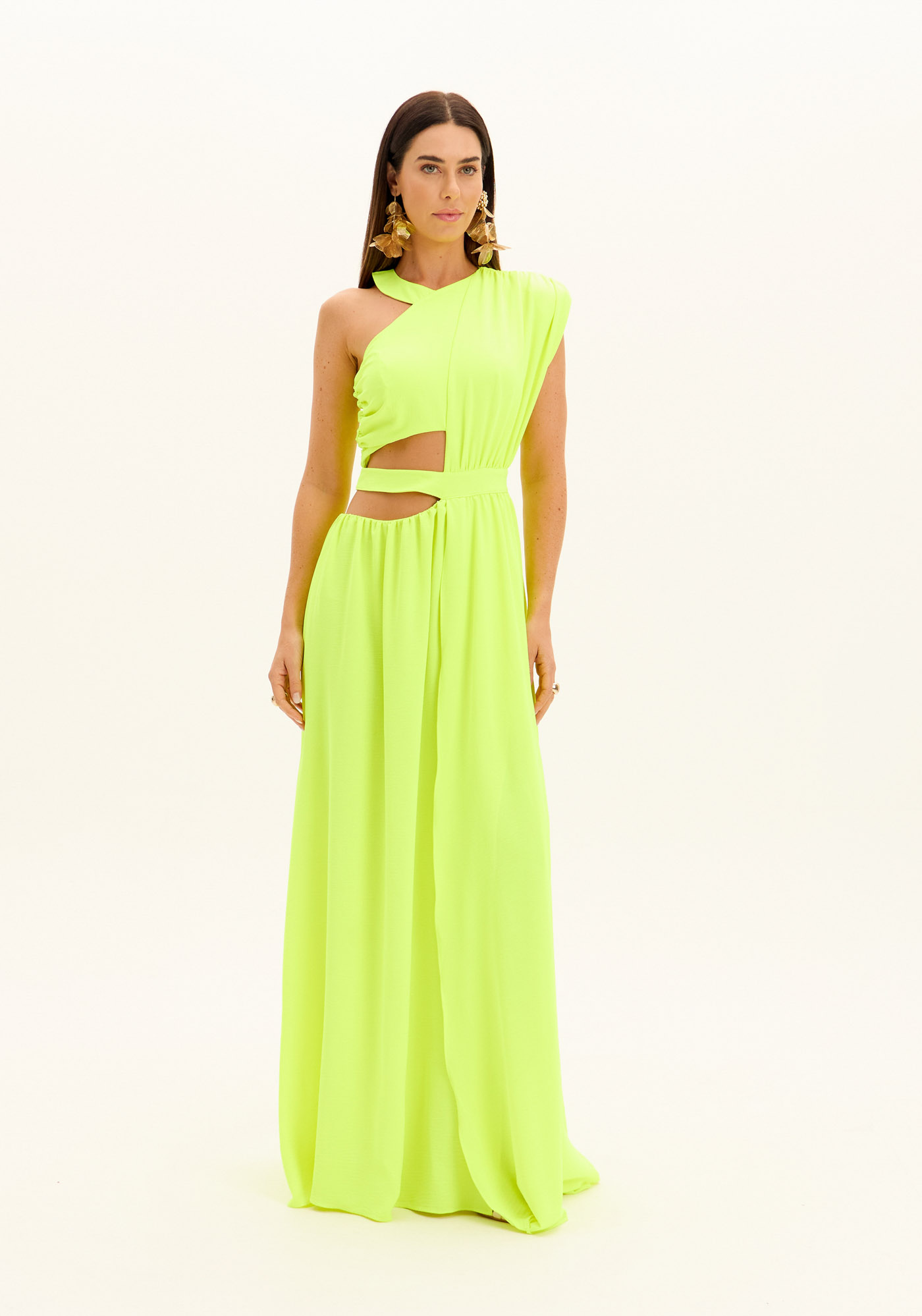 VESTIDO AMPLIO ASIMETRICO